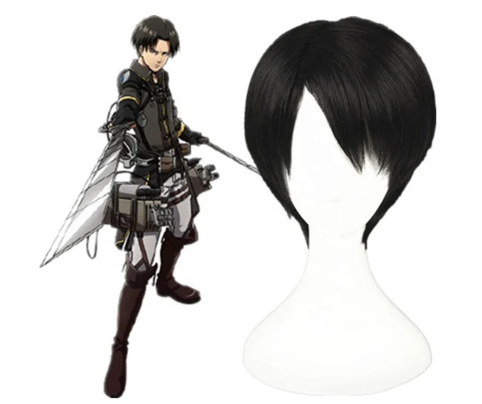 Cosplay Costume Wig Attack on Titan Anime Rivaille style